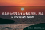 资金安全保障金年会电竞竞猜，资金安全保障措施有哪些