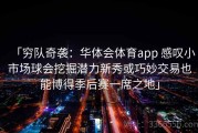 「穷队奇袭：华体会体育app 感叹小市场球会挖掘潜力新秀或巧妙交易也能博得季后赛一席之地」