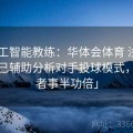 「人工智能教练：华体会体育 浅析 AI 或许已辅助分析对手投球模式，让打者事半功倍」