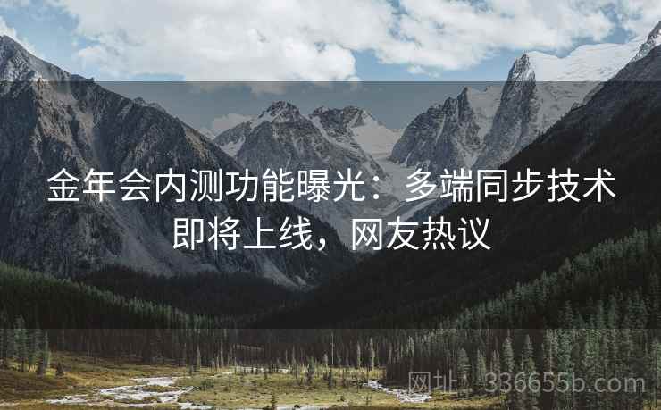 金年会内测功能曝光：多端同步技术即将上线，网友热议