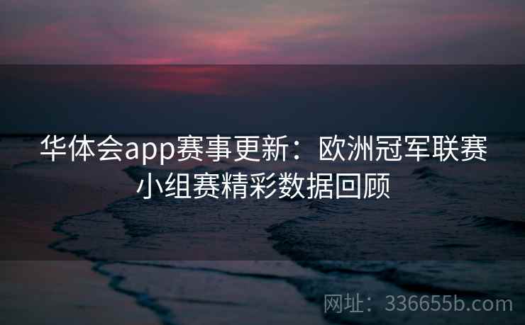 华体会app赛事更新：欧洲冠军联赛小组赛精彩数据回顾