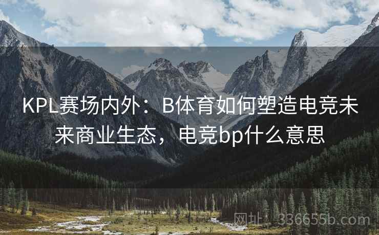 KPL赛场内外：B体育如何塑造电竞未来商业生态，电竞bp什么意思