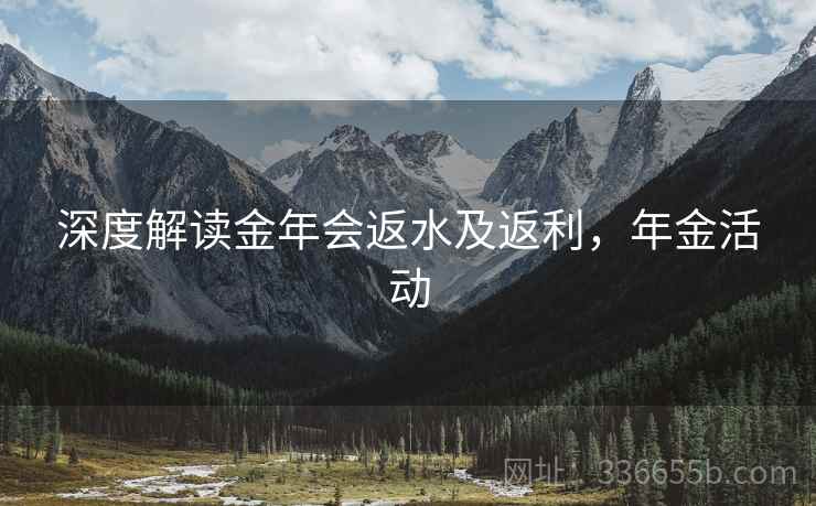 深度解读金年会返水及返利，年金活动