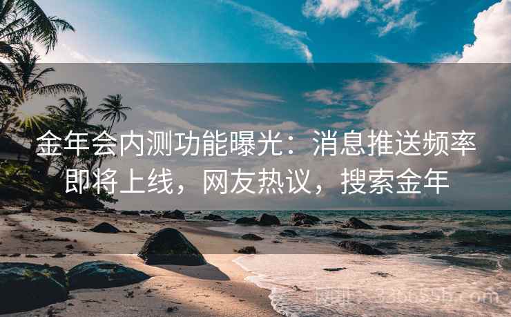 金年会内测功能曝光：消息推送频率即将上线，网友热议，搜索金年