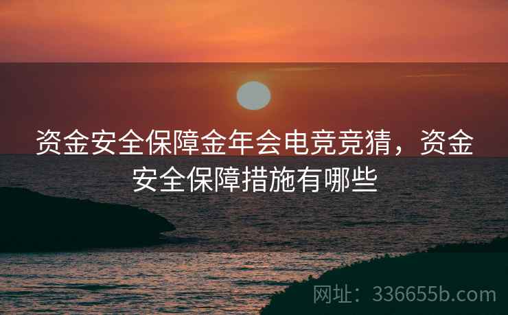 资金安全保障金年会电竞竞猜，资金安全保障措施有哪些
